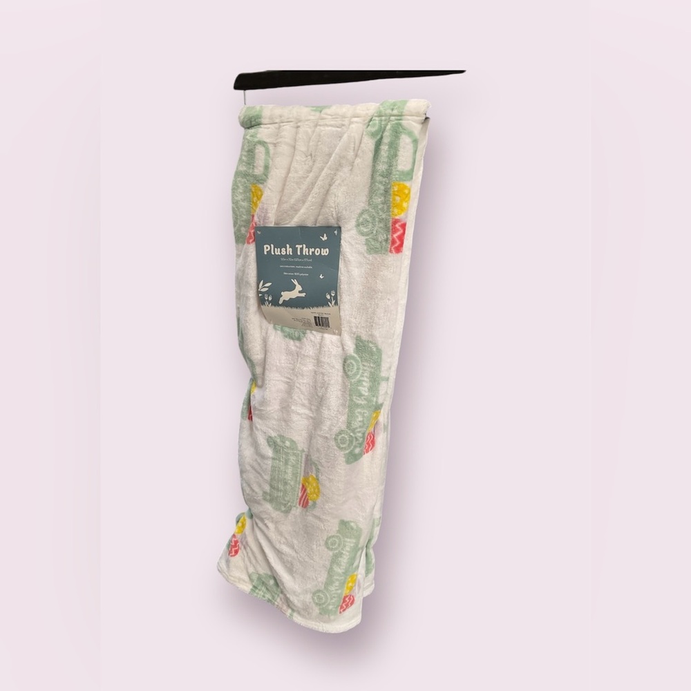 Easter Blanket Throw Trucks Eggs